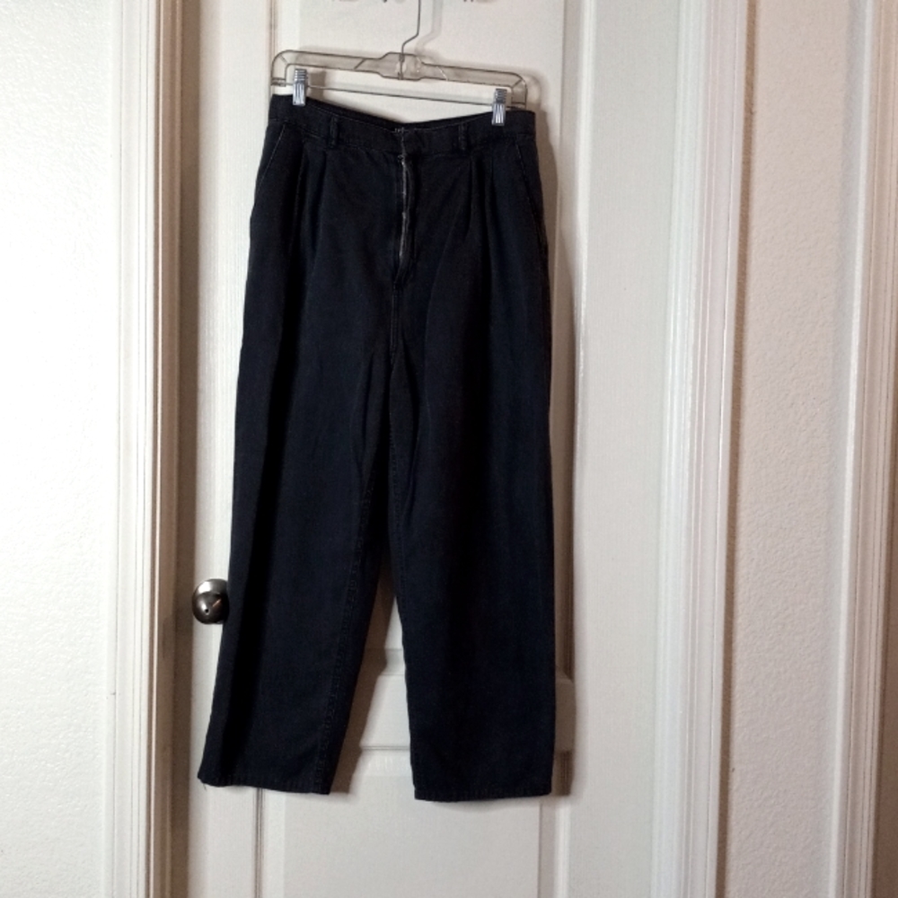 Zara: Off Black Denim-felling High Waisted Flare Pants